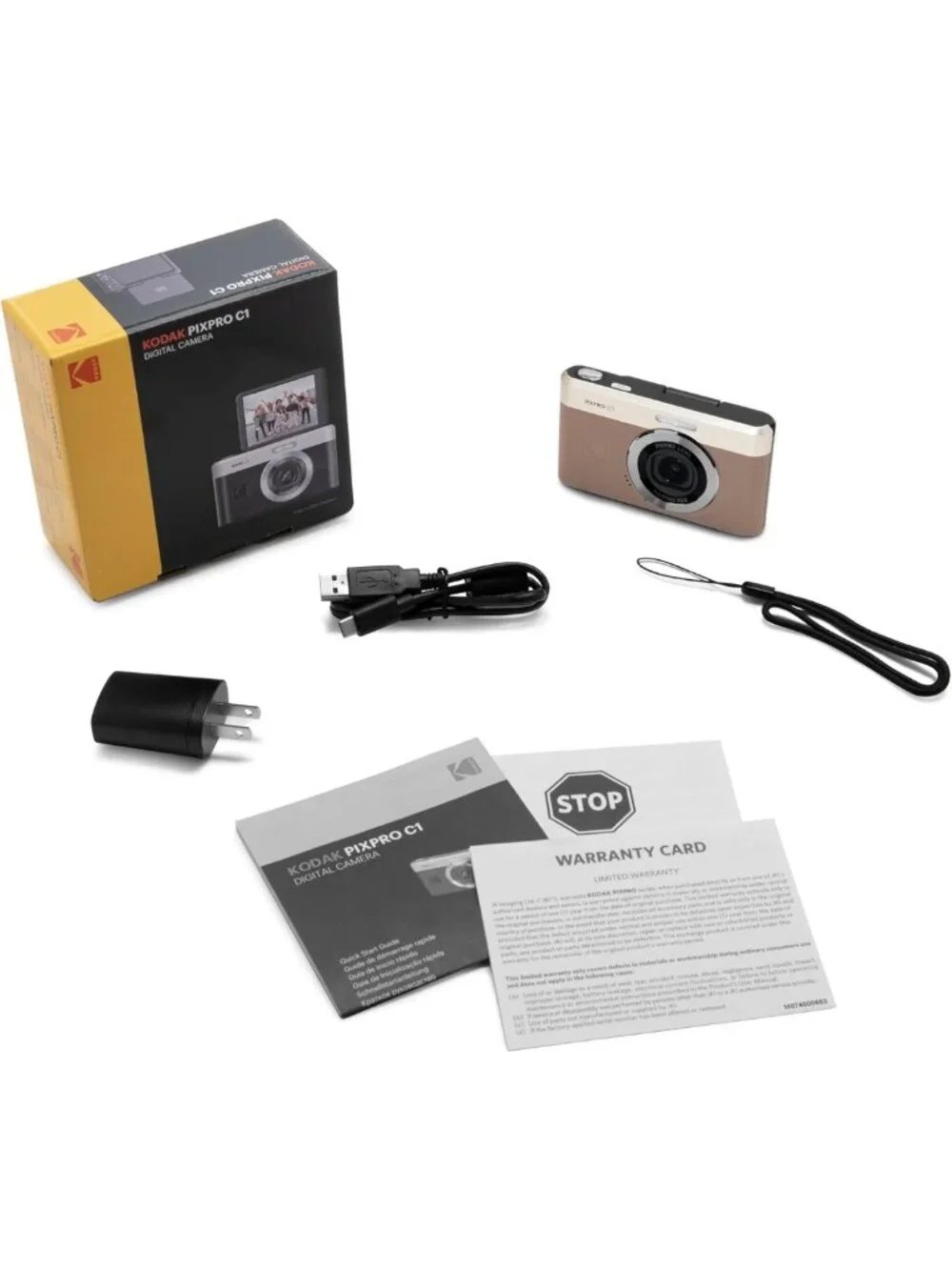 13MP Compact Digital Camera with 26mm Fixed Lens - Stylish Brown Design